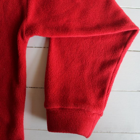 Oversized 90s Vintage Air NIKE Red Fleece Quarter Zip Sweater - Picture 3 of 5